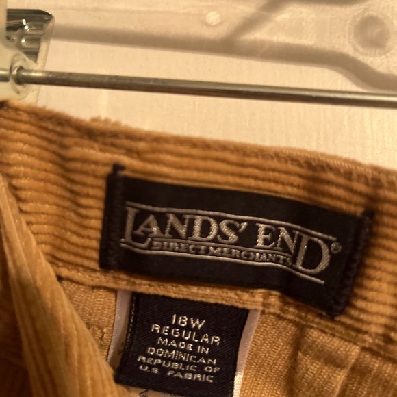 NWT LANDS END LIGHT BROWN WOMENS CORDS SZ 18W - Picture 2 of 5